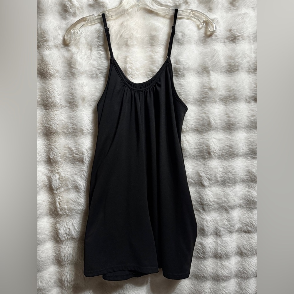 Black Sleeveless Jumpsuit Romper with Adjustable Straps